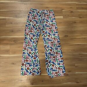Y2K boxercraft pajama pants cheer theme